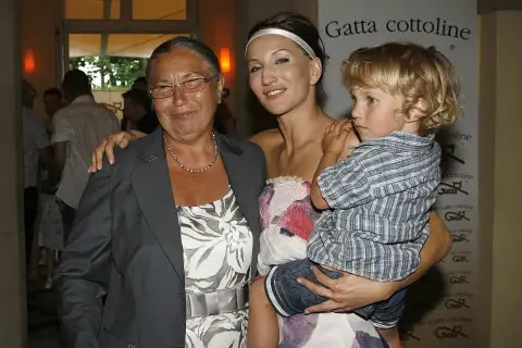 Justyna Steczkowska z synem Leosiem i mamą. To jej jedyne dziecko.