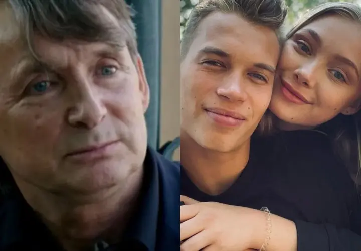 Jerzy Kalibabka z żoną, młodą i uśmiechniętą, na tle natury.
