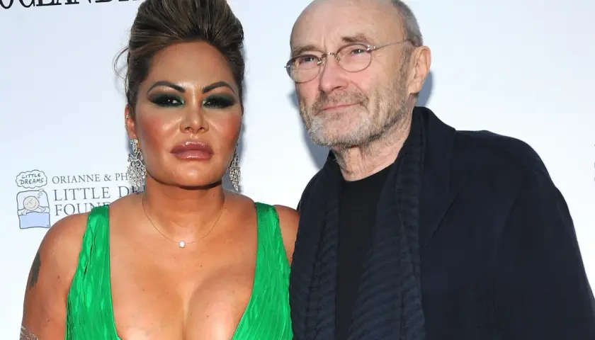 Phil Collins z żoną Orianne na evencie charytatywnym.