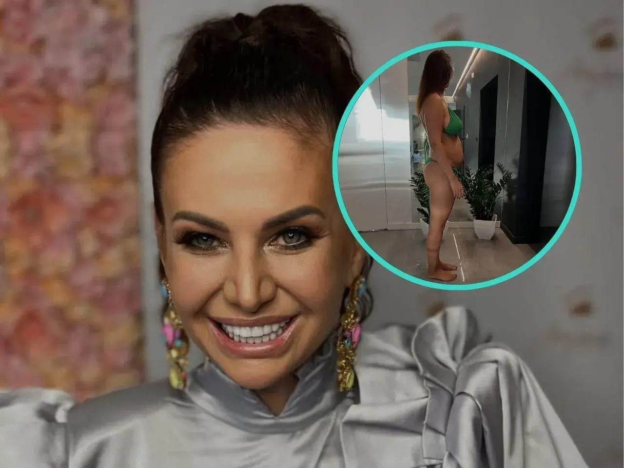 Maja Rutkowski w zielonym bikini, z dumą prezentuje swoją sylwetkę. Jej wzrost i figura budzą podziw.