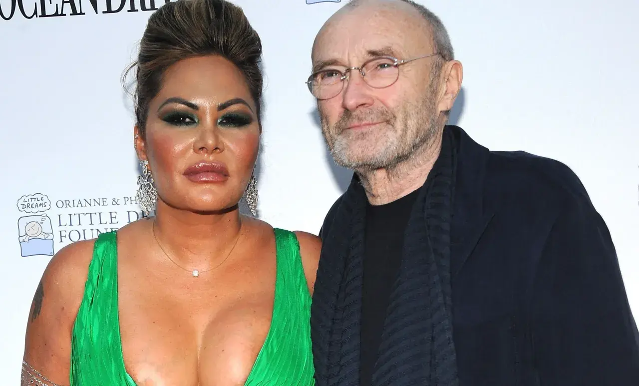 Phil Collins z żoną Orianne na evencie charytatywnym.