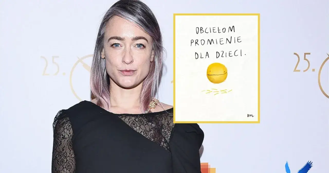 Matylda Damięcka z uśmiechniętą buźką i napisem